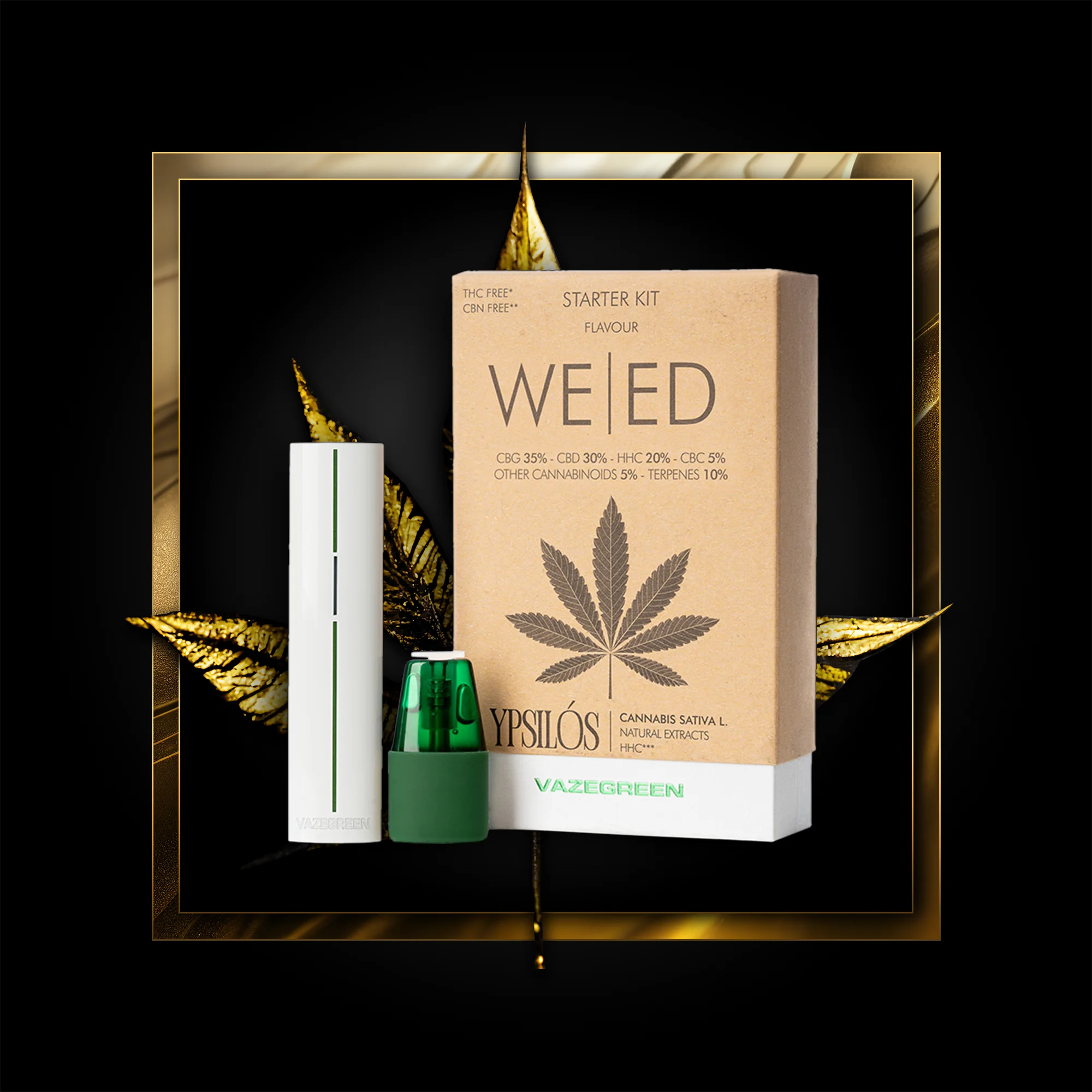 Weed Pen (kit de pornire) 500 pufuri - 1,00 ml. HHC