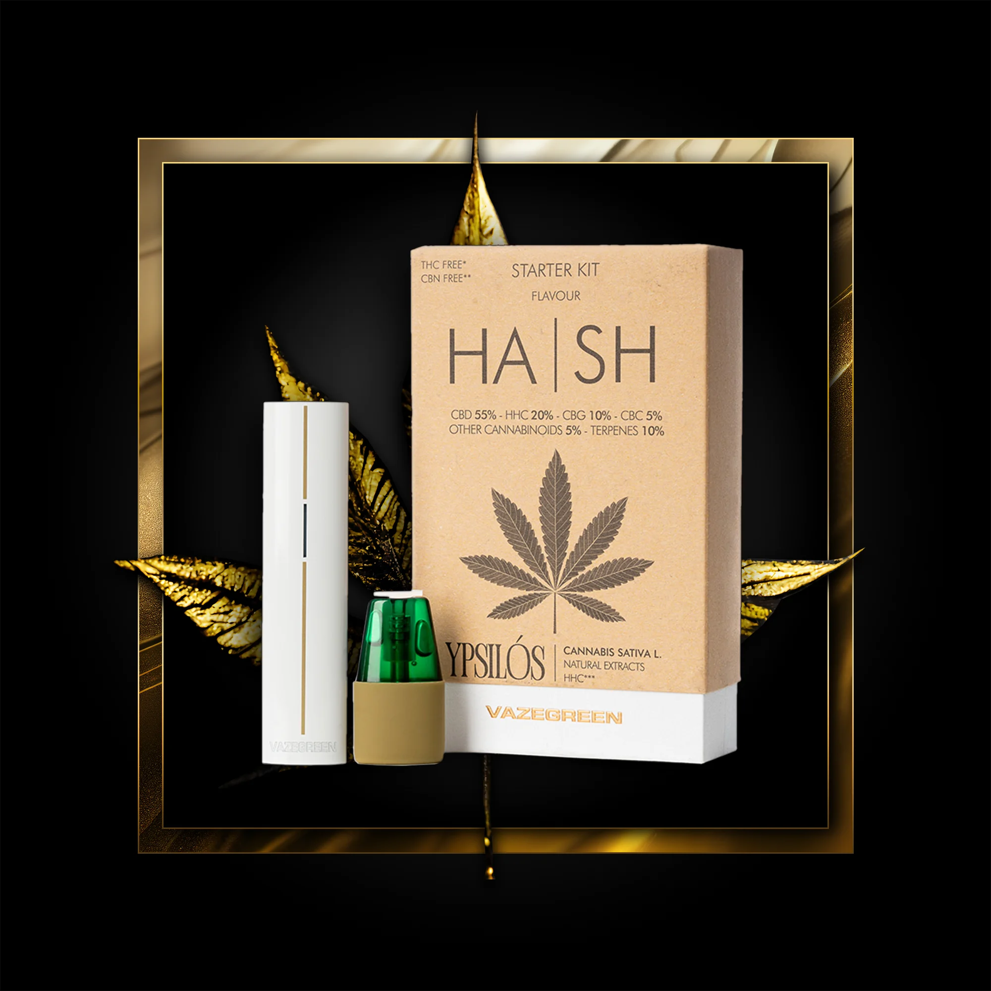 Hash Pen (kit de pornire) 500 pufuri - 1,00 ml. HHC